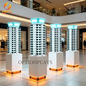 Expositor de <span class=keywords><strong>Gafas</strong></span> Independiente con Base con Cerradura, Soporte Móvil para Exhibición de <span class=keywords><strong>Gafas</strong></span> Ópticas para Comercios en Centros Comerciales - Product Image 5