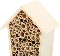 Maison à abeilles en bois, hôtel à abeilles, abri pour insectes en tube de bambou naturel, abri pour abeilles pollinisatrices de jardin, maison de nidification pour abeilles en extérieur