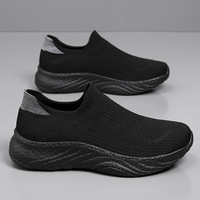 OLICOM Chaussures chaussettes unisexe, chaussures de marche à enfiler, ultra-douces, avec soutien de la voûte plantaire, respirantes, légères, chaussures de sport décontractées, baskets de voyage