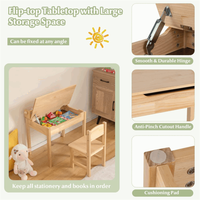 Table de jeu sensoriel pour tout-petits en bois massif au design moderne, ensemble de meubles d'activités pour enfants pour le salon