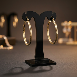 Pendientes de aro rellenos de oro 14K 18K 24K de moda al por mayor, pendientes de aro chapados en oro, pendientes de aro clásicos, pendientes de aro personalizados. - Product Image 1