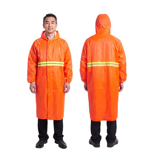 เสื้อกันฝนสะท้อนแสงแบบชิ้นเดียวสีส้มกันน้ำสำหรับพนักงานสุขาภิบาลผู้ใหญ่การบริหารจราจร - Product Image 5