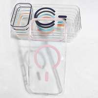 Étui de téléphone pour 17 Pro Max, cadre de caméra magnétique en polycarbonate transparent, résistant aux chocs, étanche, anti-chute, en époxy
