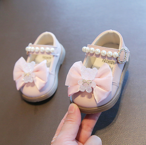 Nouvelles chaussures pour bébé, premières chaussures de marche, bout rond, en cuir, ours, princesses, chaussures pour bébés filles - Product Image 5