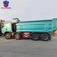 Truk Dump Sinotruk Howo 8X4 Euro 5 Diesel Baru Tugas Berat Kapasitas 31-40T Setir Kiri Mesin Weichai 351-450HP ISO9001