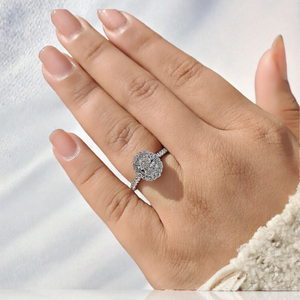 Wholesale Fine <b>Rings</b> Gold Plated S925 Sterling <b>Silver</b> Brilliant Cut 0.5-carat VVS Diamond Women's Classic Style for Wedding - Product Image 3