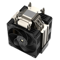 COOLSERVER CS-AM5-4UR26 6 caloducs en cuivre et aluminium, refroidissement par air pour processeur AM5, radiateur pour boîtier d'ordinateur, TDP 220W, roulement à billes PWM