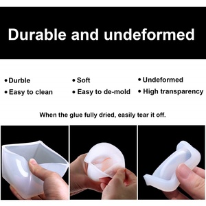 5 moldes de silicona DIY para resina, para hacer manualidades de resina, geodas, ágatas, posavasos artísticos, variedad de moldes de silicona para resina - Product Image 5