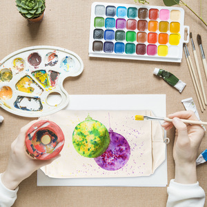 Cosmetic Bag Canvas Black Durable With Inner Pocket <b>For</b> Travel <b>Makeup</b> <b>Storage</b> - Product Image 2