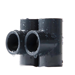 Raccord en <span class=keywords><strong>T</strong></span> égal en plastique industriel pour tuyaux UPVC, vente directe usine, connecteur de tuyau à <span class=keywords><strong>3</strong></span> voies - Product Image 1