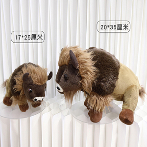 <span class=keywords><strong>Animal</strong></span> en peluche de <span class=keywords><strong>bison</strong></span> réaliste avec logo Fabricant de jouets en peluche personnalisé pour cadeau d'anniversaire pour enfants - Product Image 5