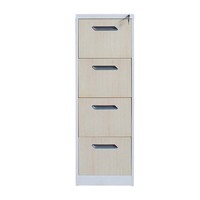 Archivador Metálico Moderno, Caja de Acero para Tarjetas, Archivador de 4 Cajones para Organización de Documentos en el Hogar, Oficina o Negocio