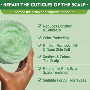 Pegatinas Personalizadas 300g Producto para el Cuidado del Cabello Exfoliante Capilar Refrescante de Romero y Menta Apto para Todo Tipo de Cabello - Product Image 6