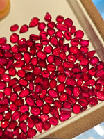 En stock : Rubis ovales de laboratoire, pierres précieuses en vrac de haute qualité, multi-tailles, effet de jeu de couleurs, certifiés par un tiers, pour la fabrication de bijoux
