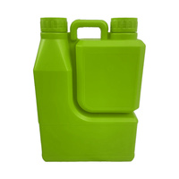 Conteneur à boisson de 3 L vide en plastique HDPE avec poignée, couleur personnalisée, bouteille d'emballage pour boissons et jus avec bouchon à vis