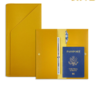 Logo personnalisé Cadeau de voyage en cuir Couverture de passeport Bagages Porte-passeport