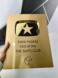 Placa de prêmio personalizada para presentes de agradecimento do funcionário
