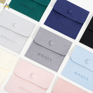 Pochette pour Bijoux en Microfibre à Bouton Pression avec Logo Personnalisé Auralux - Product Image 6