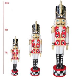 Grande statue de casse-noisette en fibre de verre, imperméable et durable, pour décorations festives de Noël, de remise de diplôme, de Thanksgiving, de la fête des Pères et autres événements, direct usine - Product Image 6