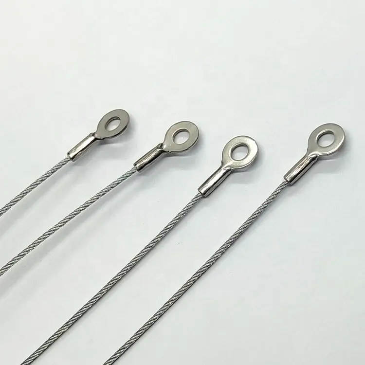 Bornes à oeillet en métal Borne à œil en acier pour câble métallique Tube serti Cosse de câble à sertir pour serre-câble en acier inoxydable