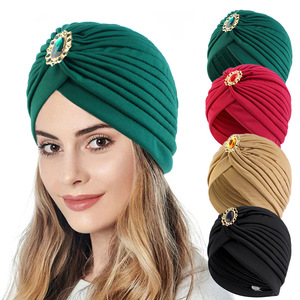 Chapeau ethnique <span class=keywords><strong>africain</strong></span> respirant en polyester uni pour femmes, hijab musulman, bandanas, foulard arabe, turbans, bonnets personnalisés avec logo, mode - Product Image 1