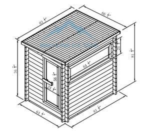 Sauna compact en thermowood pour 3 personnes - Chauffage Harvia 6 kW, chauffe rapide, entretien réduit pour les salles de sport <span class=keywords><strong>et</strong></span> spas à fort trafic - Product Image 3
