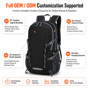 40L Ultra Lightweight Fashion Hiking Waterproof Foldable Travel Daypack with Multi Compartments Outdoor Backpack - Product Image 2