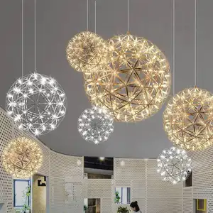 현대 쇼핑몰 로비 레스토랑 호텔 장식 조명 LED 볼 샹들리에