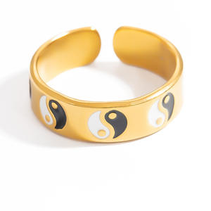 Fashion <b>Rings</b> Women 18k Gold Plated Irregular Design Eye Pattern Jewelry Gift - Product Image 5