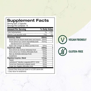 Cápsulas de Limpieza de 7 Días para Adultos con Mezcla de Superfrutas y Enzimas Digestivas, Cápsulas de Limpieza con Vinagre de Sidra de Manzana - Product Image 4
