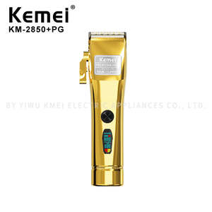 Kemei KM-2850+PG 2200mAh 5w 金属製電動バッテリーヘアシェーバー 5500RPM プロ仕様ヘアトリマー USB充電式 理髪店ツール - Product Image 2