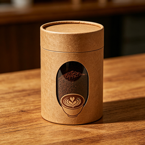 Custom Food Grade Recycled Cardboard Cylinder Loose Leaf Tea Coffee Packaging <b>Box</b> <b>Round</b> Moisture-proof Kraft Paper Tube - Product Image 4