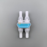 1/4 "corps femelle tout connecteur en plastique Valved Quick Release Water Fluid Pipe Sleeve Coupling Double Flow Couplings