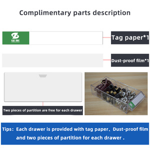 Organizador de caja transparente de plástico, montaje apilable de piezas <span class=keywords><strong>pequeñas</strong></span> de almacenamiento - Product Image 5