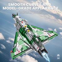 Reobrix 33044 1012 pièces avion série Mirage 2000 avion de chasse ornement bloc de construction modèle technique jouet éducatif Festival cadeau