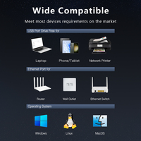 Câble réseau UNIEAN en gros 2M 2.5G USB 3.1 Type C vers RJ45 Adaptateur de câble USB Type C pour cartes réseau vers MacBook Pro
