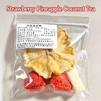 Thé aux fruits fraise, ananas, noix de coco, sachets de thé aux fruits, thés aux fruits mélangés, thés aux fruits en vrac, thés aux fleurs mélangées, thés aux saveurs variées