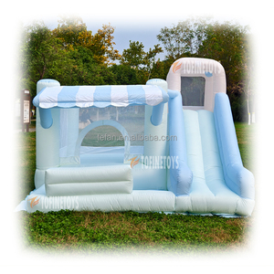 OEM SMOL Combo Castello Gonfiabile a Tema Negozio con Scivolo Asciutto e Bagnato, Castello Gonfiabile con Scivolo d'Acqua per il Divertimento dei Bambini in Giardino - Product Image 1