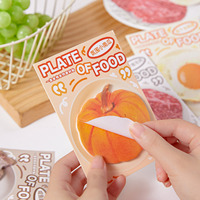 Bloc-notes adhésif en forme spéciale, série alimentaire, légumes simulés, bloc-notes pour messages, pour l'école, matériau de base pour bricolage en mousse préformée