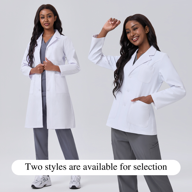 Polyester-Cotton Woven Doctor Lab Coats Pharmacy Uniforms Medical & Hospital White Coats on Promotion