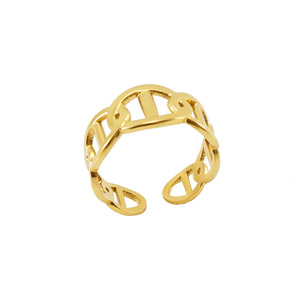 Geometric Open <b>Titanium</b> Steel <b>Ring</b> 18k Gold Plated Stainless Steel Jewelry Gift Fashion <b>Rings</b> - Product Image 5