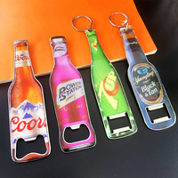 Ouvre-bouteilles de bière personnalisés en gros avec logo, ouvre-bouteilles par sublimation bon marché pour promotion de bar, sur mesure