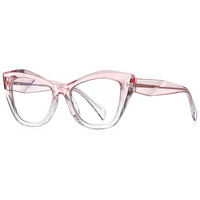 Monture de lunettes TR90 légère pour femme, anti-lumière bleue, œil de chat, personnalisable, épaisse, tendance, impression de logo OEM