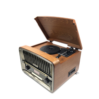 Tourne-disque vinyle classique au design vintage avec radio FM USB/SD