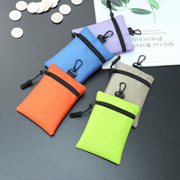 Tas Gantung Kecil Bahan Oxford untuk Luar Ruangan, Dompet Koin Mini, Kantong Penyimpanan, Tempat Kunci, Ringkas