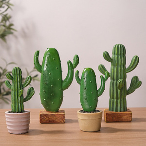 Décoration de maison <span class=keywords><strong>Cactus</strong></span> vert décoration Style nordique INS Style plante artificielle Art bureau étude bureau décoration cadeau résine artisanat - Product Image 4