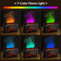 Diffuseur d'arômes à flamme simulée de style nouveau, éclairage d'ambiance coloré, capacité 0,5L, protection contre l'ébullition à sec, pour l'international