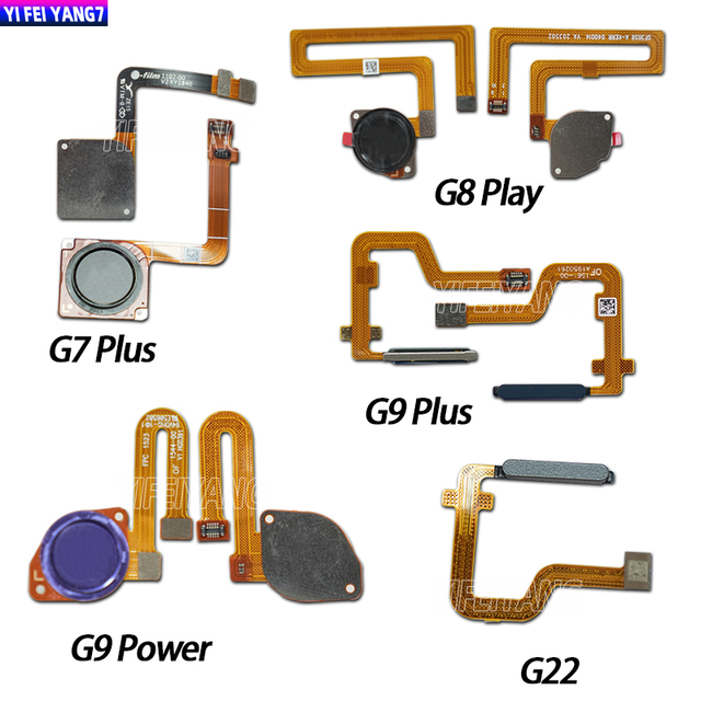 Original Moto G7 G8 Play Power Plus Home Button Menu Return Key Flex Cable for Mobile Phone Repair Fingerprint Scanner