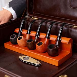 Étagère personnalisée à 5 tubes - <span class=keywords><strong>Bois</strong></span> de hêtre de qualité supérieure, surface polie, option multicolore, rangement et présentation - Product Image 1