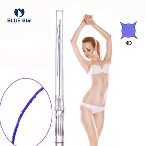 ไหมยกกระชับหน้าแบบ<span class=keywords><strong>สอง</strong></span>ทิศทาง Korea Sterile Hilos Tensores ขนาด 21g 38 มม. แบบ Fox Eye พร้อมเข็ม Cannula PDO Cog 4D - Product Image 4